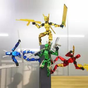 13 액션 피규어 타이탄 다관절 가동 변신 로봇 T13 마네킹 캐릭터 및 강아지 장난감 선물