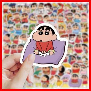 120PCS Kawaii Bandai 애니메이션 크레용 신짱 스티커 어린이 장난감 DIY 재미 있은 스케이트 보드 수하물