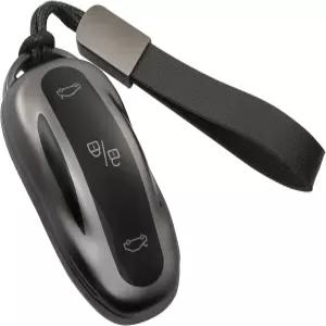 테슬라 키포브 커버용 HEJMIN TPU 키 케이스 키체인 포함 모델 3/Y/S와 호환 가능