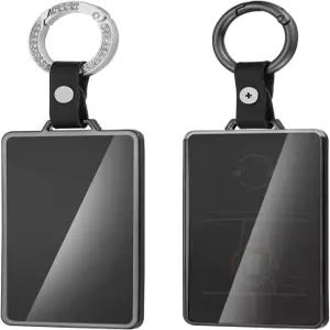 테슬라 모델 3 Y S/X 소프트 TPU 풀 프로텍션 키포브 커버 쉘 액세서리 키 체인 2 PCS용 카드 홀더 케이스