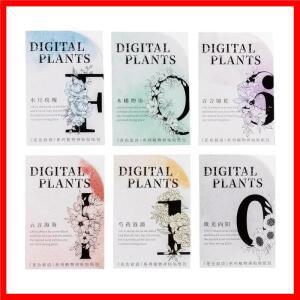 20 조각 기본 종이 핸드북 PET 스티커 패턴 기술자 식물 번호 문자 재료 패키지 스크랩북 컷 131*77mm