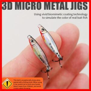 1PC 철판 미끼 1.5/3/5g 3D 미니 VIB 루어 금속 캐스팅 지그 스푼 낚시 마이크로 스팽글 인조