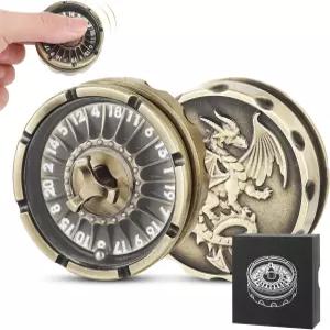 미니 룰렛 휠이 포함된 DND 주사위 세트 ？ 메탈 D20 스피너 RPG 및 테이블 게임용 케이스가 독특한 선물