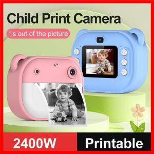 어린이 인스턴트 인쇄 카메라 미니 디지털 사진 비디오 장난감 소녀 소년을위한 Inkless 열