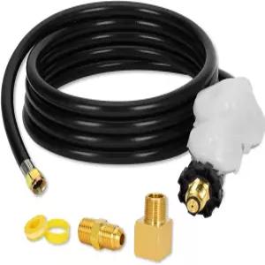12 FT F273684 프로판 호스 히터 빅 버디 히터와 호환되는 레귤레이터 RV 길 가스레인지용 호스가 있는 2단