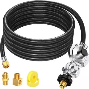 12FT F273684 프로판 호스 미스터 버디 히터 POL 피팅 및 RV 길 가스레인지 가스 발생기 3/8인치 여성 x
