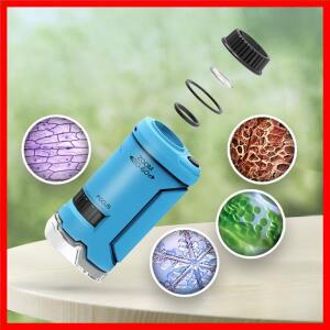 60x-120x 휴대용 현미경 LED 조명 핸드헬드 학생 과학 실험실용 작은