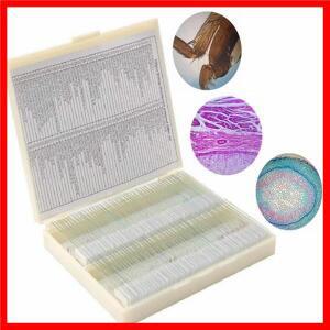 준비된 현미경 슬라이드 식물 동물 인간 표본 샘플 섹션, 학생 실험실용, 생물 영구 100PC