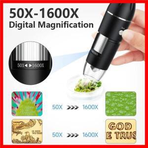 1600X USB 현미경 HD 납땜 LED 포함) 안드로이드, 맥, 윈도우(X4) 호환
