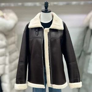 [모다아울렛][나이스클랍]사이드포켓 페이크 레더 무스탕(A254PWMB05)_us