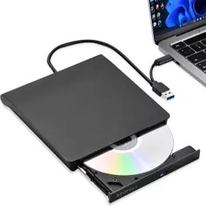 Windows 11/10/7 노트북 PC USB 3.0 및 USB-C CD DVD 리더기 +/-RW 디스크 드라이브 버너 플레이어 OS