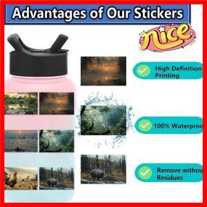 50PCS 숲 동물 풍경 스티커 DIY PVC 장식 Scrapbooking 미적 편지지 학교 용품 어린이위한