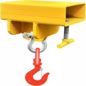 AUXHDK 지게차 리프팅 후크 부착물 5500파운드 용량의 호이스트 회전 후크와 대형 T-스크류가 장착된 헤비