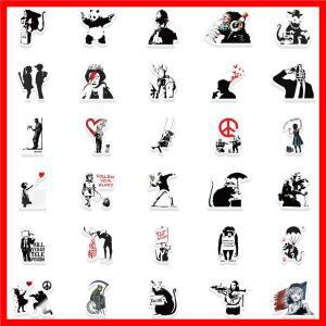 10/30/67pcs Bansky 낙서 아티스트 스티커 빨간 풍선과 멋진 데칼 소녀 DIY 장난감 스케이트 보드 전화 노