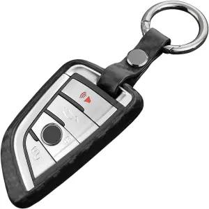 M.JVisun 소프트 실리콘 고무 탄소 섬유 텍스처 케이스 프로텍터 자동차 원격 키포브 커버 BMW 2 시리즈 3