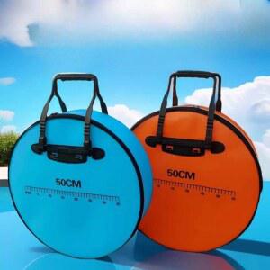 살림망 휴대용 부력망 어망가방 케이스 아연 속건 45cm 12cm 민물낚시 낚시살림망