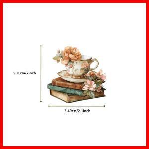 50/100PCS 만화 커피 책 테마 스티커 투명 PET 장식용 스케이트보드 헬멧 기타 방수 어린이 장난감