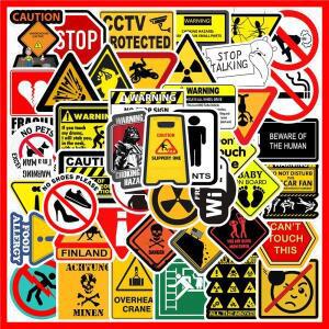 10/30/50PCS 경고 스티커 위험 금지 표지판 알림 방수 데칼 노트북 오토바이 수하물 전화 스노우 보드