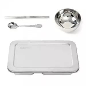 [하프클럽/브이와이]스텐 급식판 중식 스텐국그릇 식사 도철 4구