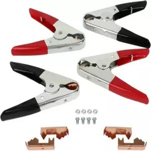 SCITOO 4 PCS 점퍼 케이블 클램프 600A 자동차용 자동차 충전 커넥터 키트 교체용 빨간색 및 검은색 세트