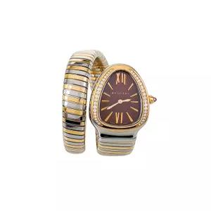 [엘러브]  세르펜티 투보가스 1루프 워치 18K로즈골드/스틸 콤비 다이아몬드