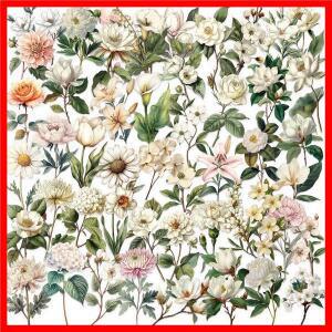 50/100PCS 레트로 롱 브랜치 플라워 플라스틱 스티커 여행 가방 수제 재료 장식 방수