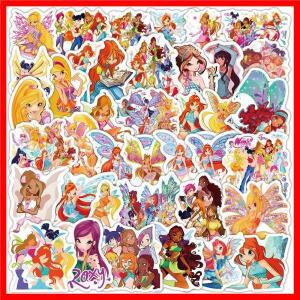 60PCS 윈스 클럽 만화 스티커 재미 있은 애니메이션 수하물 노트북 전화 기타 자동차 자전거 스케이트 보드