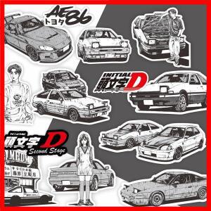 75pcs 애니메이션 이니셜 D 낙서 스티커 블랙 화이트 데칼 DIY 스케이트 보드 노트북 자동차 멋진 방수 키