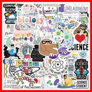 55pcs 과학 생물학 스티커 방수 데칼 노트북 오토바이 수하물 스노우 보드 냉장고 자동차