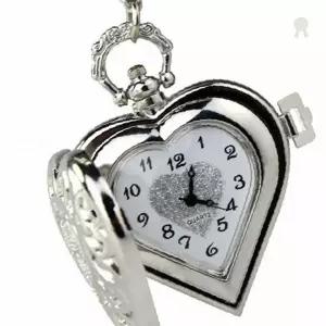 하트 모양 회중시계 목걸이 체인 장식 클래식 패션 액세서리 주머니 시계 펜던트