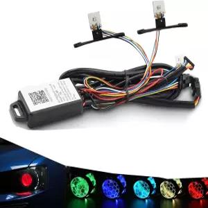 LED 자동차 데빌 아이 데몬 이블 아이즈 RGB DRL 주간 주행등 2.5인치 헤드라이트 프로젝터 렌즈 개조 DIY