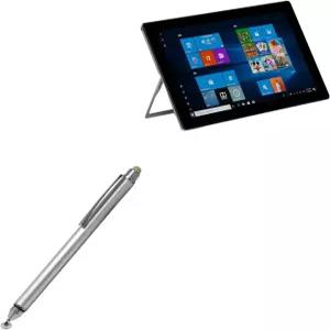 박스웨이브 스타일러스 펜 올도큐브 iWork20 2 in 1 - 듀얼팁 정전식 파이버 팁 디스크 메탈릭 실버