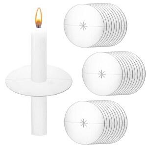 30 PCS 종이 양초 드립 보호대, 은색 캐처 보베체 교회 홀더 촛불 집회, 예배, 추모식, 헌정, 크리스마스 이브를 위한 경비대