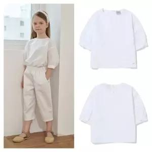 빈[BEEN]HP 여아 화이트 와이드 블라우스 BA22BL03WT PG