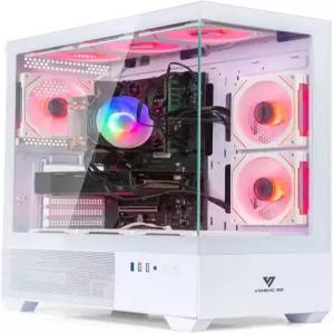 Evounic ARGB 화이트 게이밍 PC 데스크탑 컴퓨터 - 코어 i7-8700K(최대 4.7GHz RTX 4060 8GB 16GB DDR4 RAM