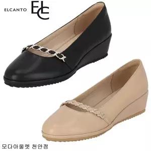 [엘칸토]여성 양가죽 초경량 보석장식 웨지 펌프스 WD69U_CA