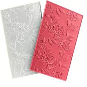 DIYology 3D 모란 꽃 엠보싱 카드 제작용 폴더 DIY 종이 공예 스크랩북 폴리머 점토 장식용 국화 질감