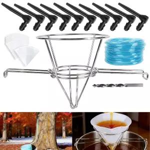 르메웰 메이플 시럽 탭핑 키트 - 초보자 및 가족을 위한 전체 탭 10개 32.8피트 식품 등급 튜브 면 필터