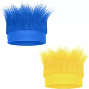 Hairy Headband 성인 및 십대용 우스꽝스러운 가발 모자 코스튬 액세서리 트롤 머리 스포츠 행사 할로윈