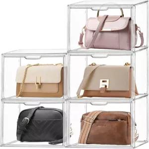 신톈지광 5팩 옷장용 투명 아크릴 지갑 정리함 핸드백용 진열장 수집품 신발 책 장난감용 자석 문이 있는