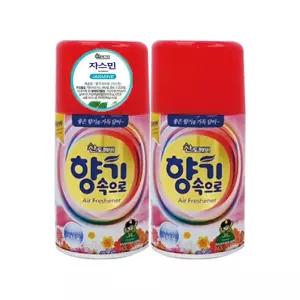 산도깨비 향기속으로 자스민향 290mlX2개 자동 분사기 실내 리필 방향제