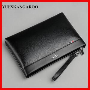 럭셔리 브랜드 비즈니스 남성 지갑 가죽 남자 클러치 백 동전 주머니 캐주얼 봉투 긴 IPAD 용 핸디