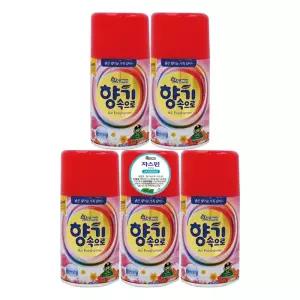 산도깨비 향기속으로 자스민향 290mlX5개 자동 분사기 실내 리필 방향제