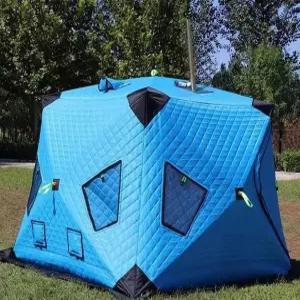 원터치 큐브 텐트 방한 캠핑 겨울 돔 누빔 낚시 빙어