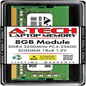 삼성 M471A1K43DB1-CWE용 A-Tech 8GB RAM 교체 DDR4 3200MHz PC4-25600 1Rx8 1.2V SODIMM 260핀 메모리