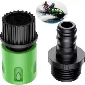 시두 가와사키(녹색)용 퀵 커넥트 플러시 키트 제트 보트 엔진 어댑터 4행정 PWC 및 스키 워터크래프트와