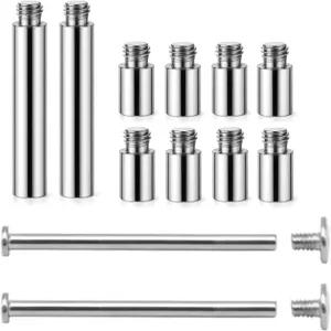 시카고 나사 2팩과 12개의 PCS 스크랩북 확장 게시물 - 리필 가능한 사진 앨범 및 DIY 공예 페이지를