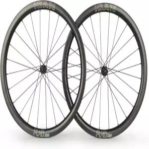 ICAN FL40/50 Max 1347g/1370g/1395g 카본 디스크 로드 바이크 휠셋 23mm 내폭 700C 36T 래칫 시스템 허브