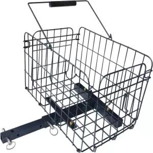 모빌리티 스쿠터용 접이식 리어 바스켓 1인치 X 리시버가 장착된 스쿠터 및 전동 의자용 헤비 듀티 메탈