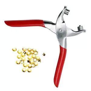 후드코스 아일렛 그로밋 플라이어 키트 벨트 캔버스용 헤비 듀티 가죽 홀 펀치 도구와 쉬운 수리 및